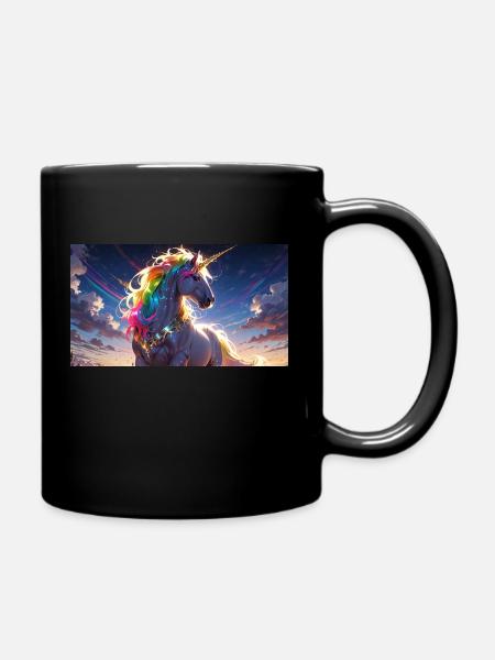 Unicorn Bella - The Beauty - Tasse einfarbig - Schwarz