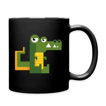 Geometry Crocodile - Mug uni - noir - Droite