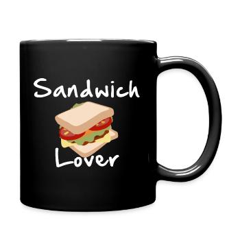 Sandwich lover Toast Bacon - Tasse einfarbig - Schwarz - Rechts