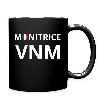 Logo Monitrice VNM Floquée Blanc/Tricolore 1Face - Mug uni - noir - Droite