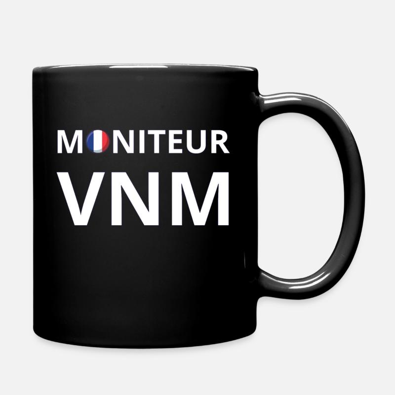 Logo Moniteur VNM Floquée Blanc/Tricolore 1Face - Mug uni - noir