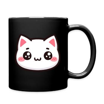 Marshmallow Meow - Tasse einfarbig - Schwarz - Rechts