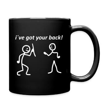 ivegotback - Tasse einfarbig - Schwarz - Rechts