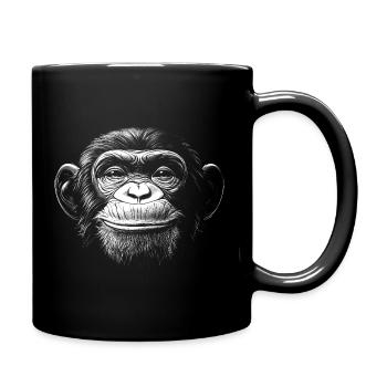 Laughing Monkey - Full Colour Mug - black - Right