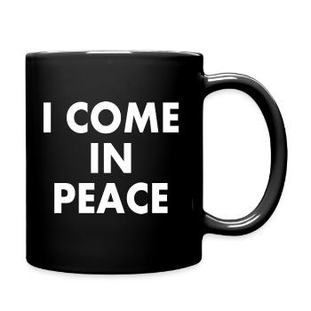 i come in peace i'm peace couple - Tasse einfarbig - Schwarz - Rechts