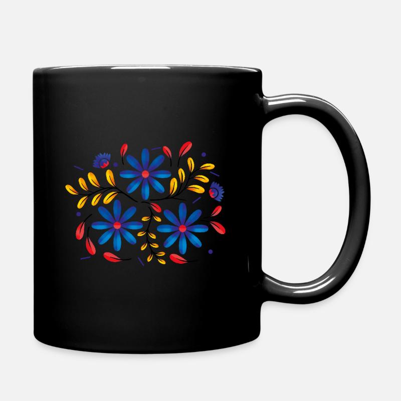 FLOWER2 - Tasse einfarbig - Schwarz
