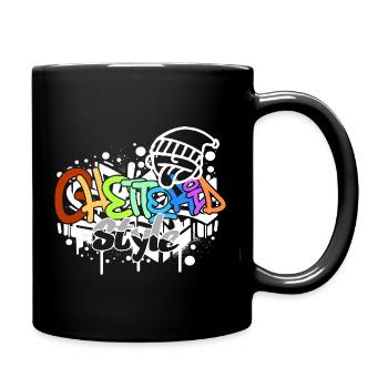 Ghettokid Style Graffiti Airbrush Design - Tasse einfarbig - Schwarz - Rechts