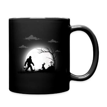 Chemise de Pâques Bigfoot à la chasse aux œufs avec lapin de Pâques - Mug uni - noir - Droite