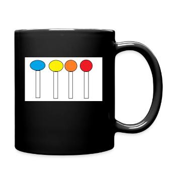 Champignons - Tasse einfarbig - Schwarz - Rechts
