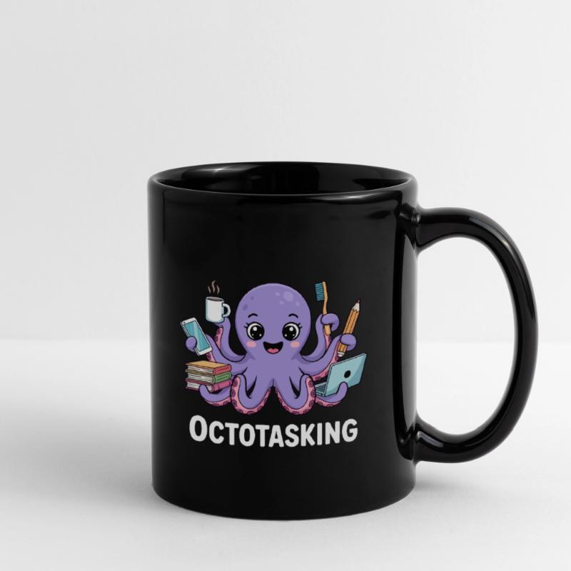 Octotasking Creature in Multitask Mode Full Colour Mug