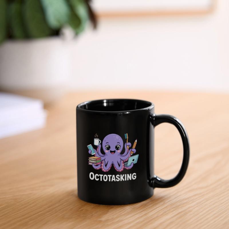 Octotasking Creature in Multitask Mode Full Colour Mug