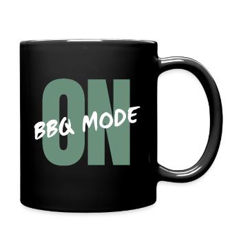 BBQ Mode – ON Grill Shirt - Tasse einfarbig - Schwarz - Rechts