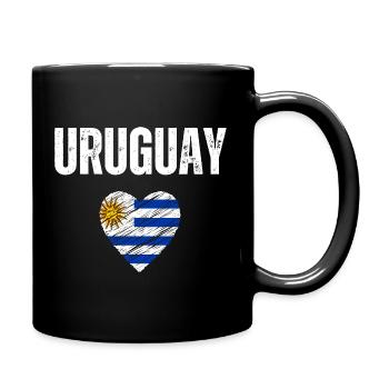 Ich liebe Uruguay, die Flagge von Uruguay - Tasse einfarbig - Schwarz - Rechts