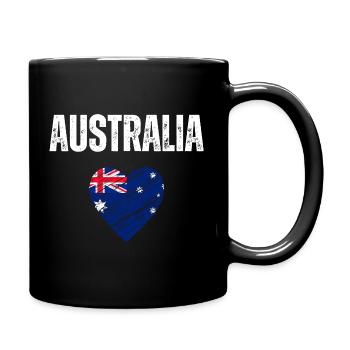 I love Australia, flag of Australia - Full Colour Mug - black - Right