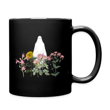 Fleurs effrayantes - Mug uni - noir - Droite