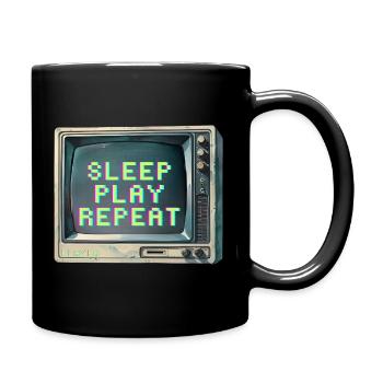 Design de téléviseur inspiré des jeux rétro - Mug uni - noir - Droite