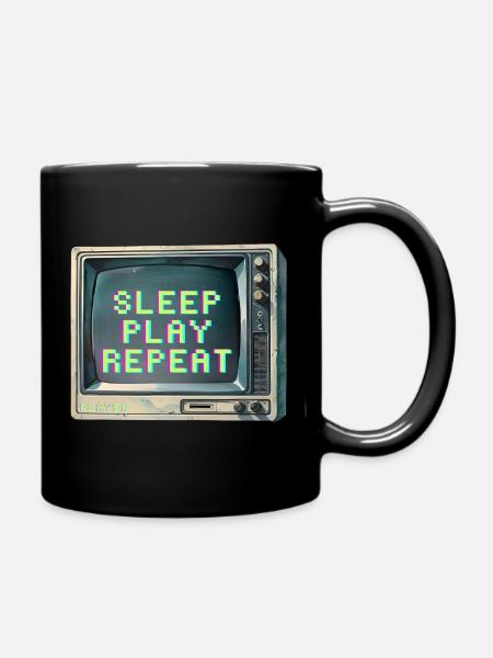 Design de téléviseur inspiré des jeux rétro - Mug uni - noir