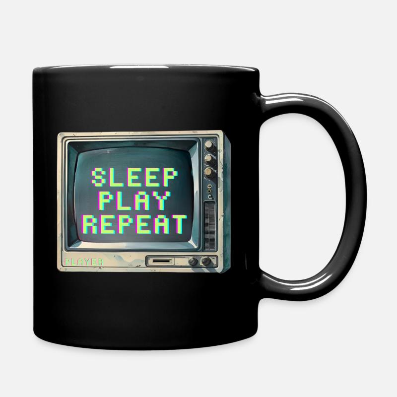 Design de téléviseur inspiré des jeux rétro - Mug uni - noir