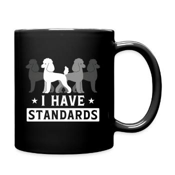 Motif familial de races de chiens - Mug uni - noir - Droite