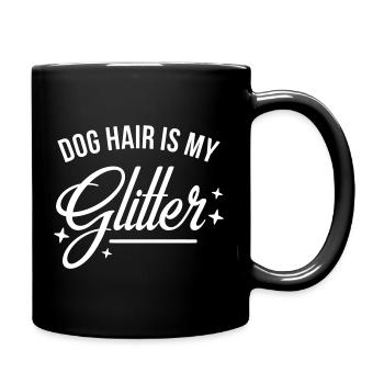 Les poils de chien sont mes paillettes - Mug uni - noir - Droite