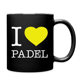 I Love Padel - Full Colour Mug - black - Right