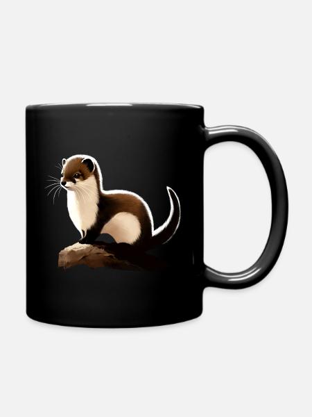 Hermine sur rochers - Mug uni - noir