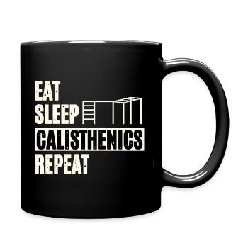 Manger, dormir, callisthénie - Mug uni - noir - Droite