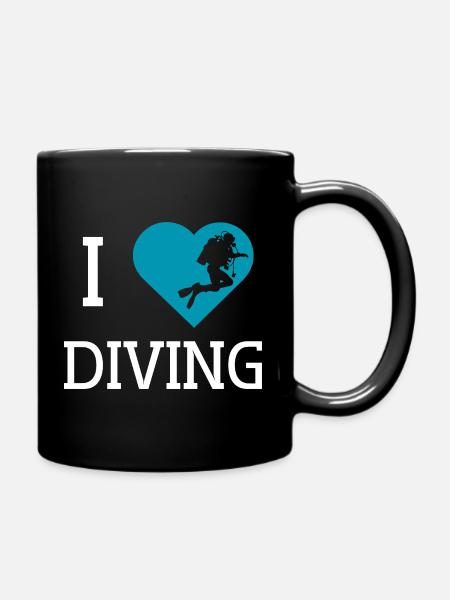 J’adore T-shirt de plongée - Mug uni - noir