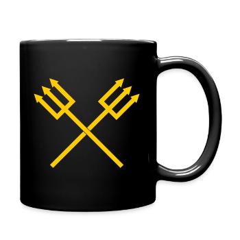 Dreizack - Tasse einfarbig - Schwarz - Rechts
