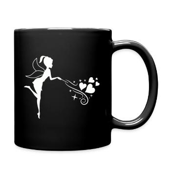 Fairytale fairy with heart magic - Full Colour Mug - black - Right