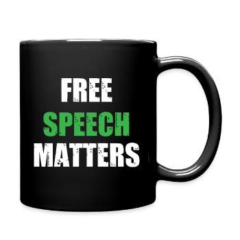 Freedom of speech matters - Full Colour Mug - black - Right