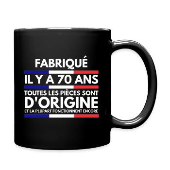 Fabriqué il y a 70 Ans Anniversaire Homme Blague - Mug uni - noir - Droite