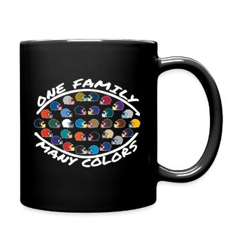 Couleurs de la famille du football - Mug uni - noir - Droite