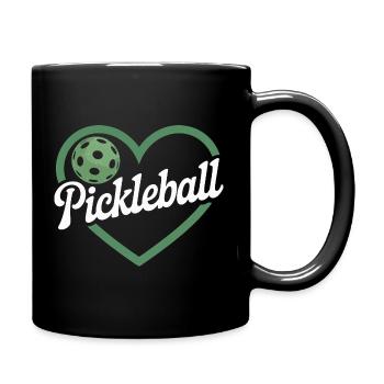 Pickleball - Tasse einfarbig - Schwarz - Rechts