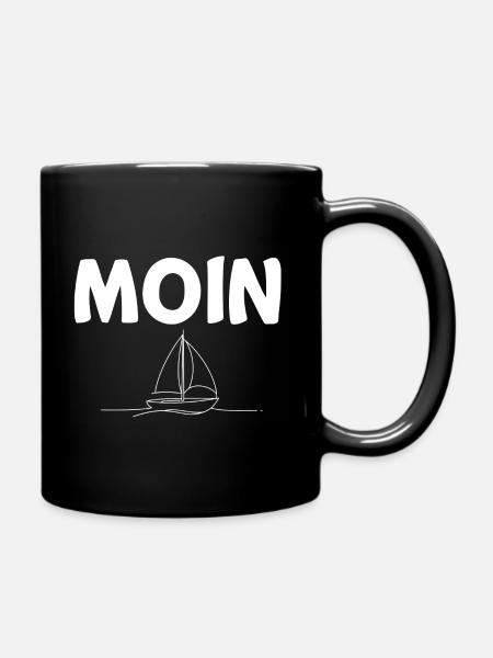 Moin Sailboat - Full Colour Mug - black