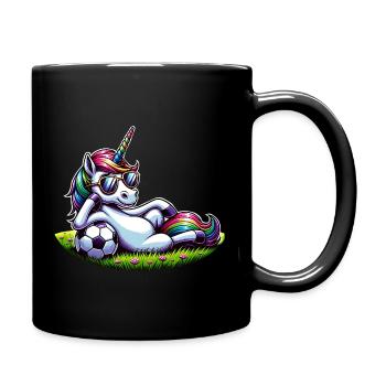 Unicorn Football Rainbow Casual Sunglasses - Full Colour Mug - black - Right
