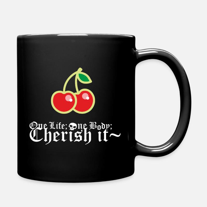Cherry - Tasse einfarbig - Schwarz