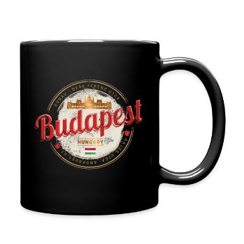 Budapest Design Ungarn Vintage Parlament Souvenir - Tasse einfarbig - Schwarz - Rechts
