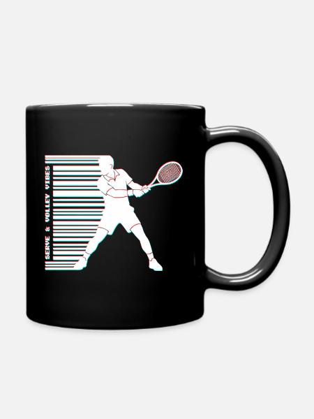 Tennis Glitch Barcode Sweat à capuche - Mug uni - noir