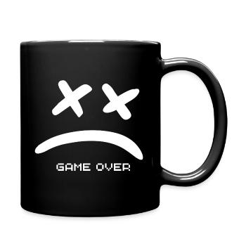 Game Over no Smile weiss - Tasse einfarbig - Schwarz - Rechts
