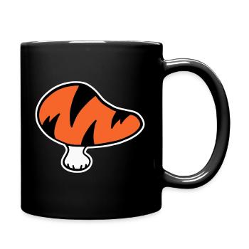 Logo champignon tigre STICK Variante - Mug uni - noir - Droite