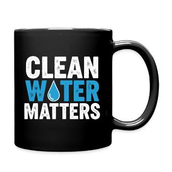 Lustiger Wasseraufbereitungsanlagenbetreiber & Abwasser - Tasse einfarbig - Schwarz - Rechts