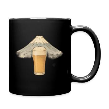 Bierberg Motiv Mount Fuji - Tasse einfarbig - Schwarz - Rechts