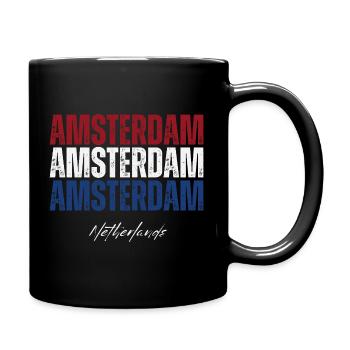 Amsterdam Netherlands, I love Holland - Full Colour Mug - black - Right