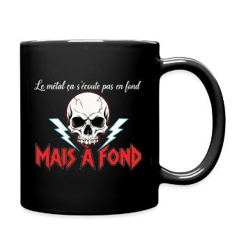 Metal music at full blast - Full Colour Mug - black - Right