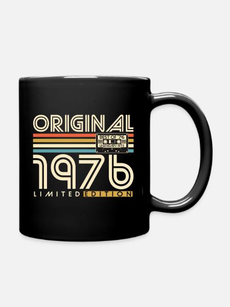 Original 1976 Jahrgang Geburtstag Geschenk Retro - Tasse einfarbig - Schwarz