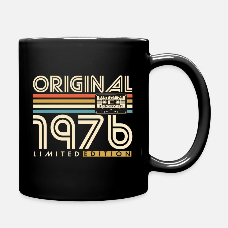 Original 1976 Jahrgang Geburtstag Geschenk Retro - Tasse einfarbig - Schwarz