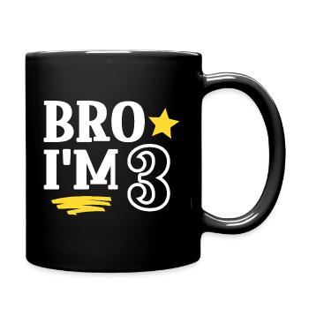 Frère j’ai 3 ans Drôle Cool Anniversaire - Mug uni - noir - Droite