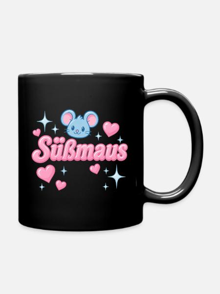 Süßmaus - y2K statement design - Tasse einfarbig - Schwarz