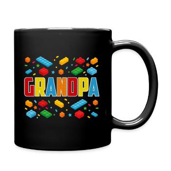 Grandpa Brick Builder Creative Block Construction - Full Colour Mug - black - Right